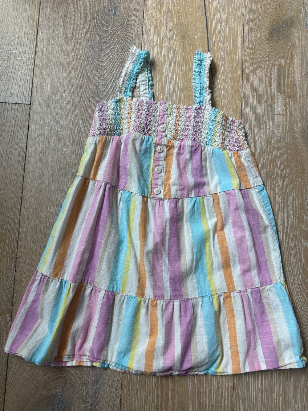 Cat & Jack Pastel Stripe Sundress in Pink, Blue, Yellow, Orange, Cream